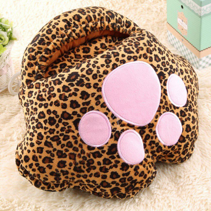 Dibujos Animados gato de peluche garra pie Super Mano suave calentadores extraíble lavable USB calefacción eléctrica hogar suave zapatos lindos