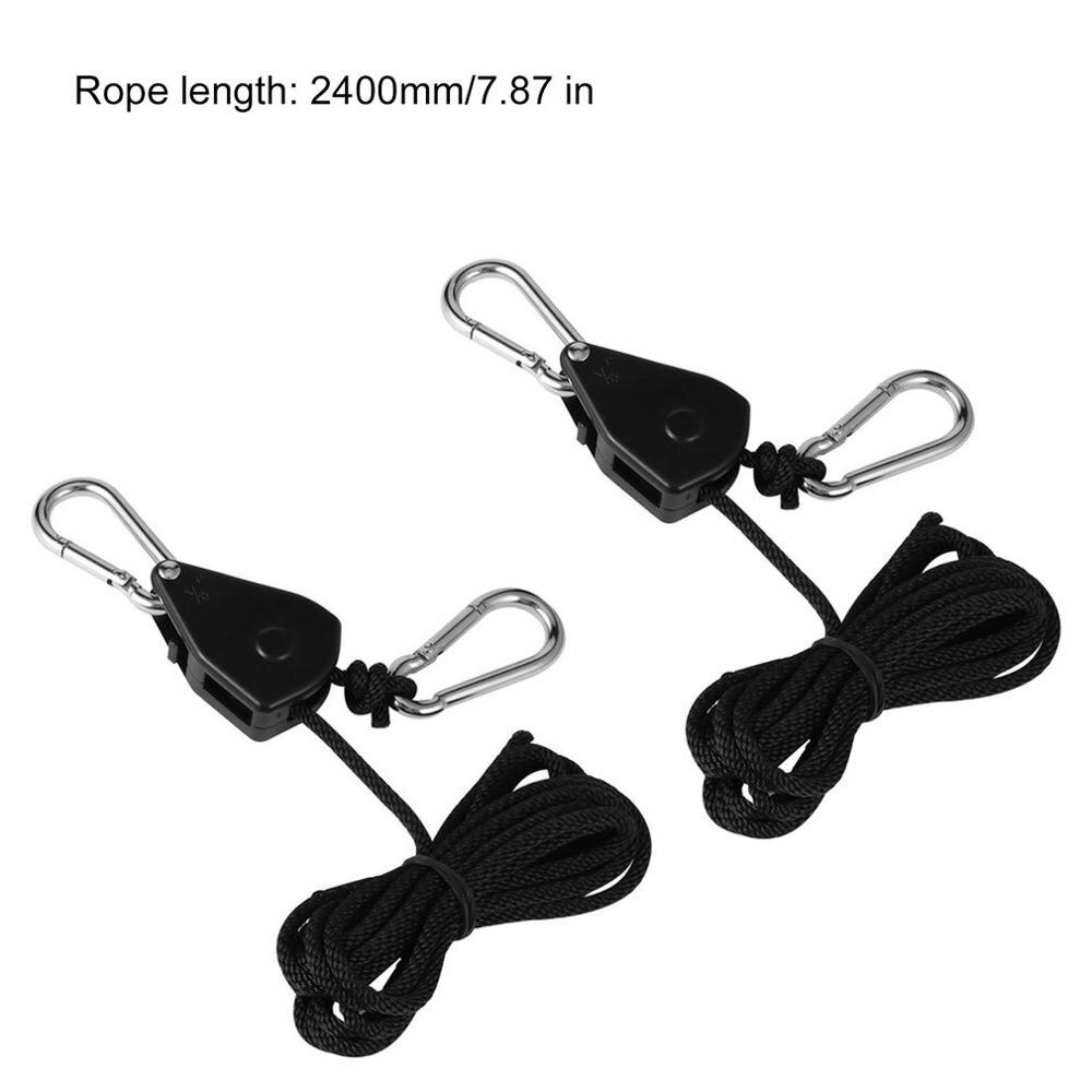 150lbs Reflector Hangers Load 1/8 Grow Light Rope Ratchet Lights Lifters for Reflector Hood Aquarium LED Plant Grow Tent