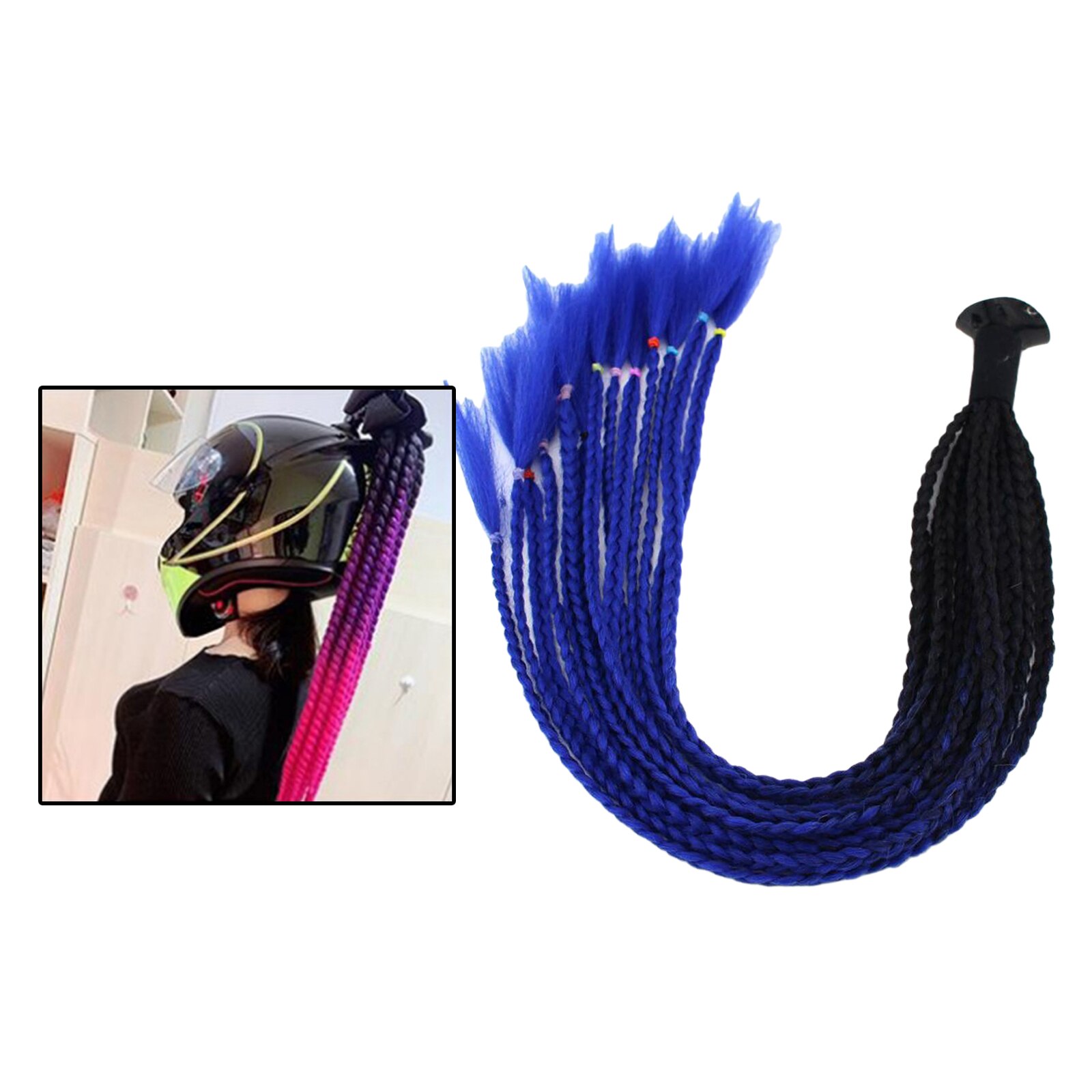 55cm Motorrad Helm Dreadlocks Helm Schmutzig Geflecht Motorrad Pferdeschwanz Helm Haar Für Fahrrad Motorrad Helm Dekoration