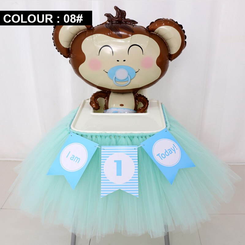RUBIHOME falda de mesa de tul azul sólido DIY faldas de vajilla para la decoración del cumpleaños de la boda Baby Shower favores de textil para el hogar: 8