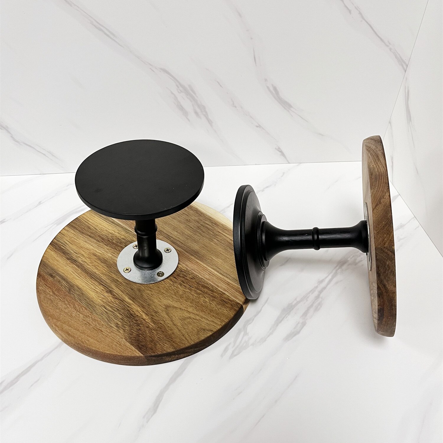 6.5/8.5/10/11 inch solid wood plate fruit plates For home kitchen supplies dessert cake stand Plates for food storage tray