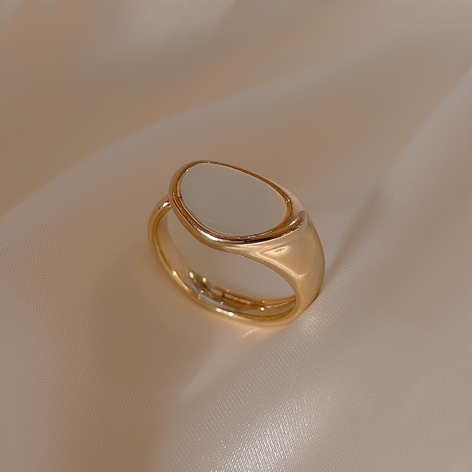Franse Retro Romantische Kleuraanpassing Glazuur Goud Open Ringen Voor Vrouw Party Girls 'Luxe Ring 2022 Mode-sieraden: 99620