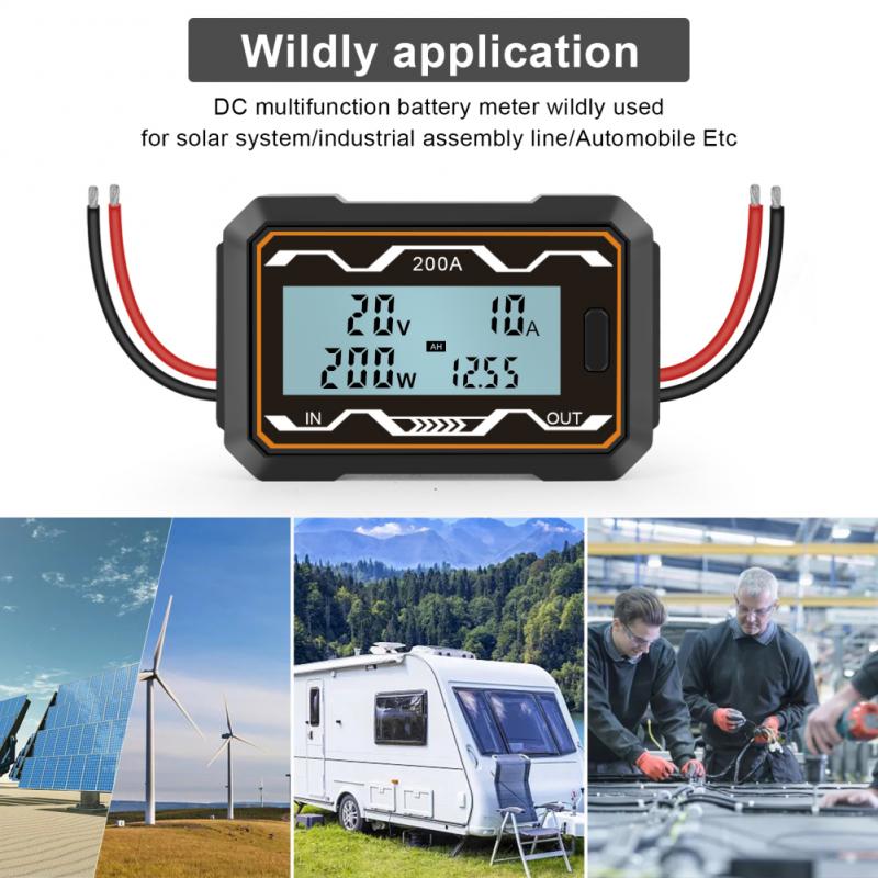 200A Hoge Precisie Rc Watt Meter En Power Analyzer Batterij Tester Backlight Lcd Elektrische Analyzer Digitale Wattmeter Dc 0-60V