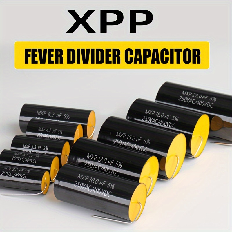 2PCS frequency division capacitor electronic accessories1.0uf 2.2uf 3.3uf 4.7uf 5.6uf 6.8uf 8.2uf 12uf 15uf 20uf speaker hornway
