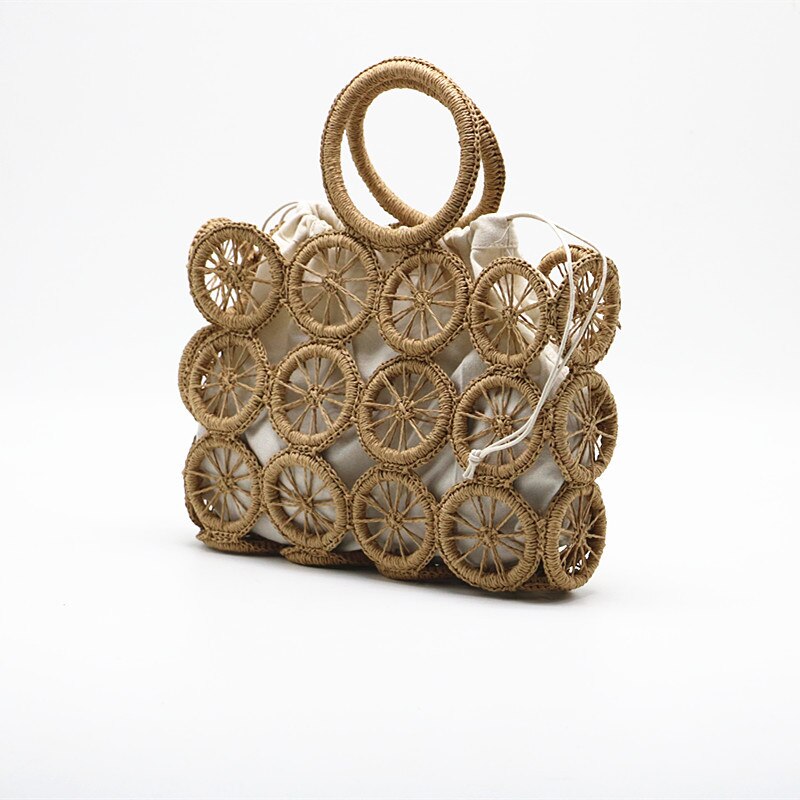Dames schoudertas zomer geweven holle strandtassen bohemian handgemaakte strozak dames messenger bags handtas