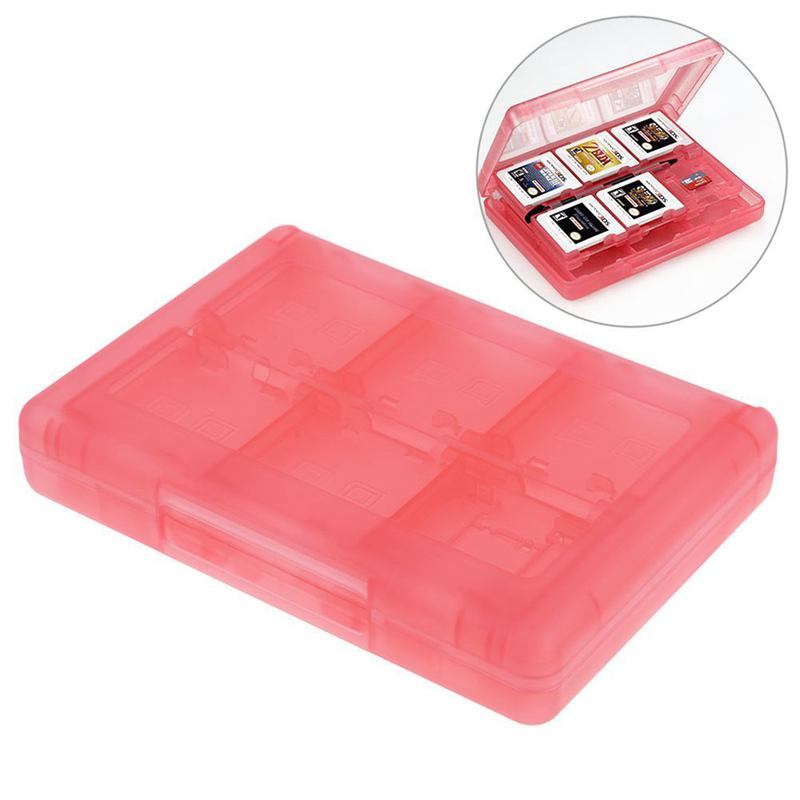 28 In 1 Game Card Case Houder Cartridge Box Voor Nintendo Ds 3DS Xl Ll Dsi Mt: Pink