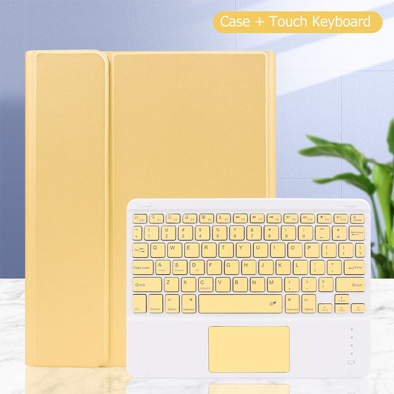 Protective sleeve Bluetooth keyboard Teclado Touchpad For 2019ipad 10.2/pro 10.5/air3 Wireless Bluetooth Keyboard iPad Keyboard: Touchpad Yellow