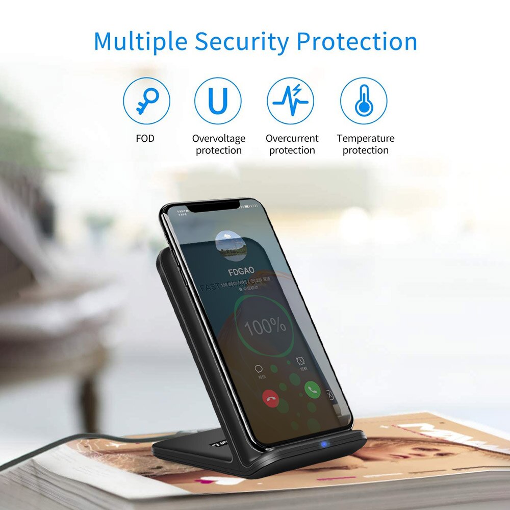 DCAE 10W Wireless Charger Qi Quick Charge Fast Charging Pad For iPhone 11 X XR XS Max 8 Airpods Pro Samsung S10 S9 S8 Note 10 9