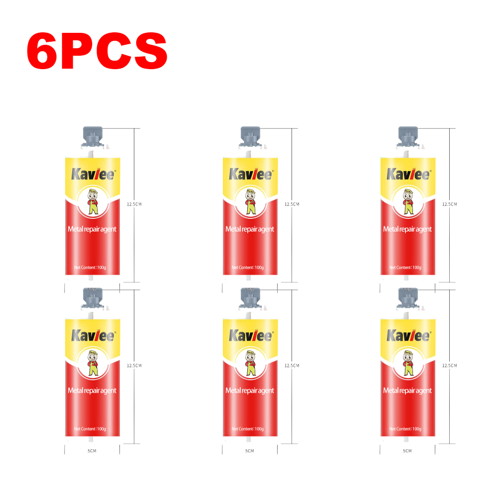 1-6 Stuks Metaal Reparatie Lijm Sneldrogend Lassen Lijm Sterke Gietijzer Repareren Lijm Hittebestendigheid Reparatie Lijm agent: Goud