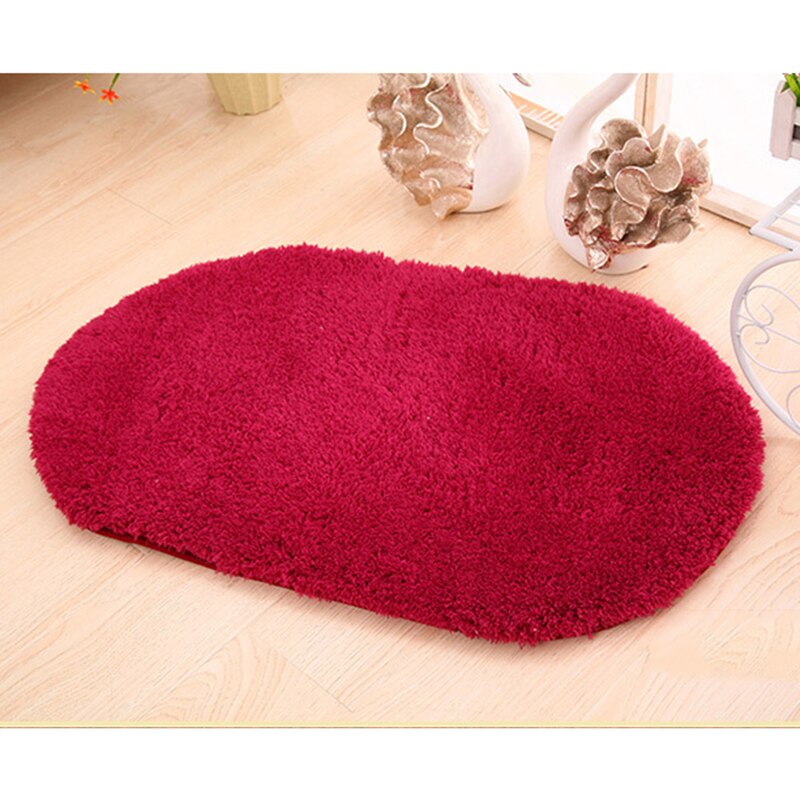 6 Kleuren Ovale Tapijt Tapijt Matten Slaapkamer Vloer Tapijt Pluizige Absorberende Vloermat Thuis Anti-Slip Pluizige Mat lamsvel Tapijt