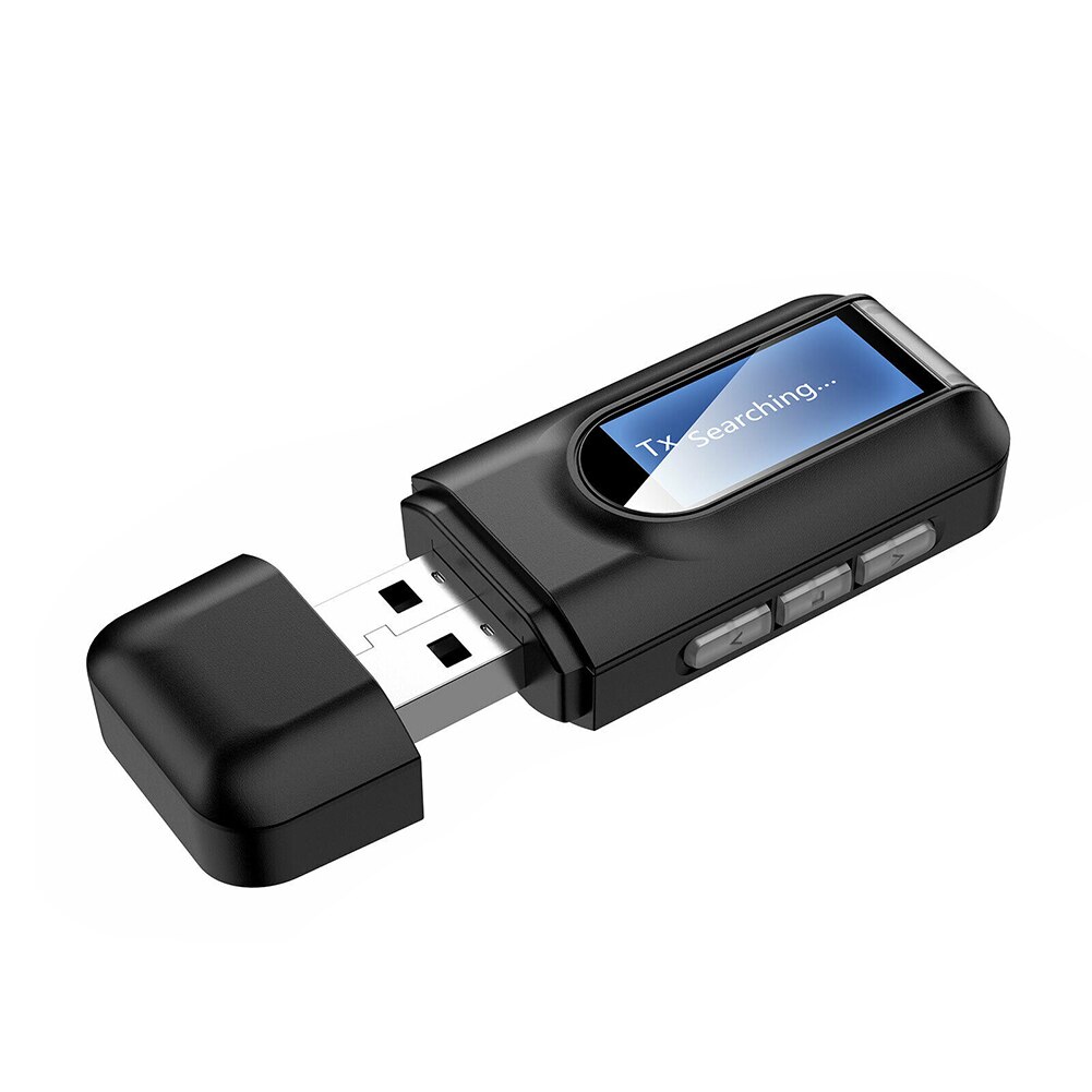 2 in 1 Bluetooth 5.0 Wireless LCD Display Audio Adapter Transmitter Receiver