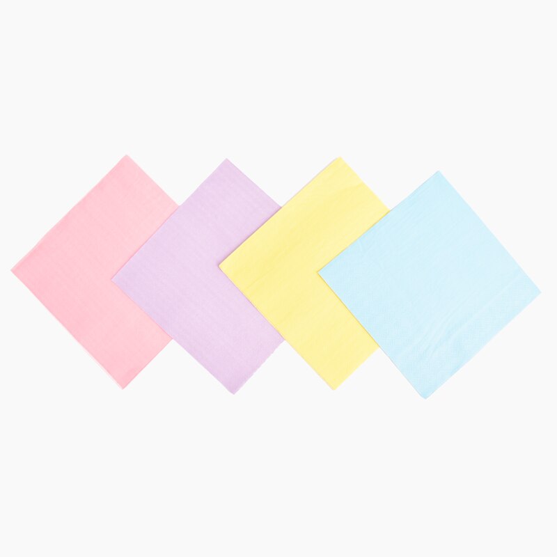 20 Stks/partij Pastel Kleur Papier Servetten Roze/Blauw Baby Shower Regenboog Eenhoorn Partij Decoratie Kids Verjaardag Bruiloft 33*33Cm