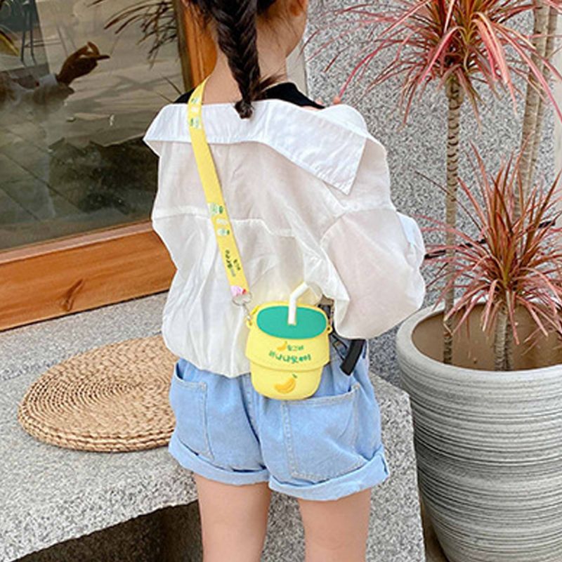 Cartoon Crossbody Phone Pouch Silicone Shoulder Bag Tote Purse Zipper Satchel 20CA