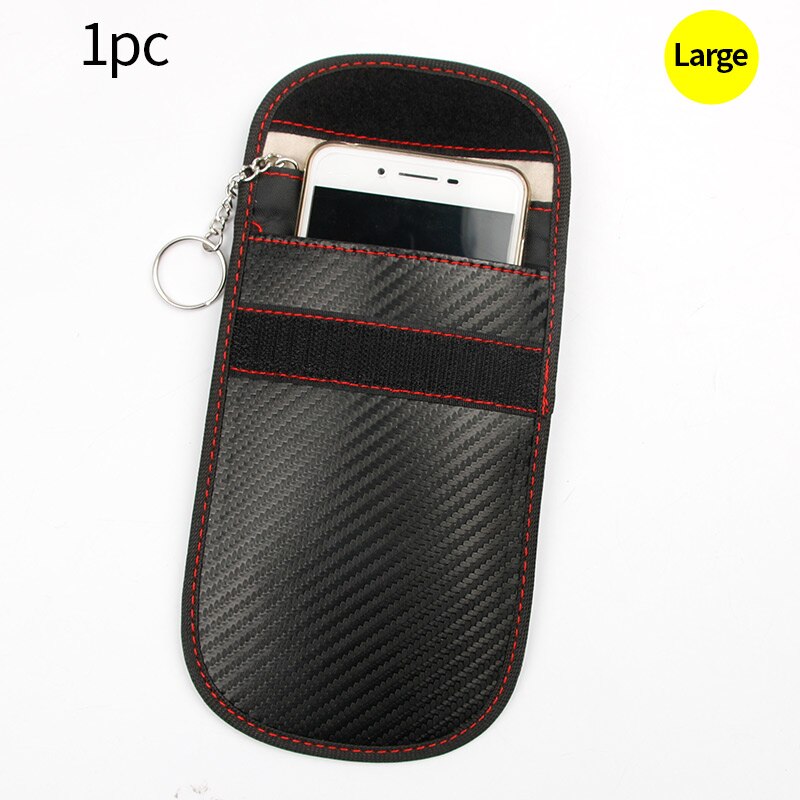 1Pcs Car key Bag Cars Fob Signal Blocker Faraday Bags Signal Blocking Bag Shielding Pouch Wallet Case For Privacy Protection: Large 1pc