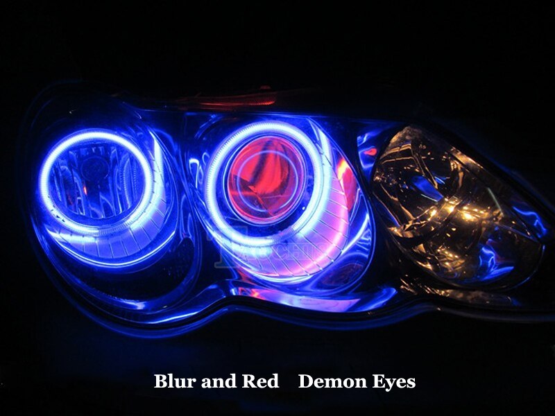 Dæmon øje led lys djævel øjne til 3 2.5 tommer bil hoved lys projektor linse motorcykel hid xenon hella  q5 wst 360 grad smd