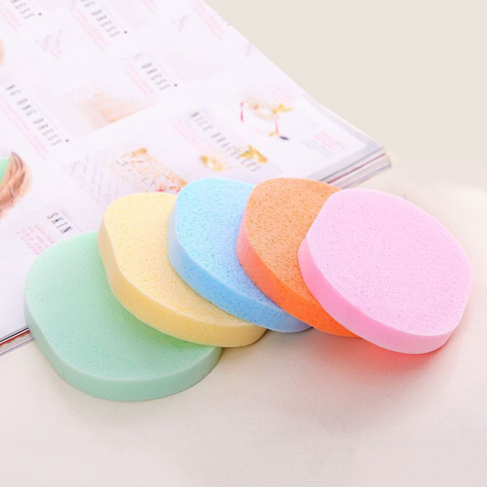 5pcs Sponge Face Wash Puff Face Makeup Wash Pad Deep Cleaning Tool Powder Puff Reusable Cleansing Makeup Sponge