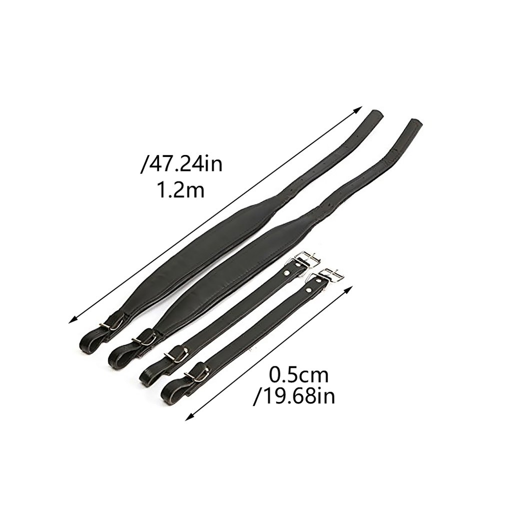 Un par de correas ajustables para hombro de acordeón de cuero sintético cinturón para Acordeones de graves 16-120 piezas de instrumentos musicales