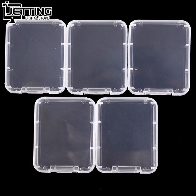 5 pz/lotto Custodia protettiva Scatola di Cassa di Carta di Memoria per SD SDHC MMC XD carta CF Bianco trasparente