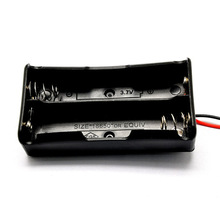 Batterij Case Plastic Batterij Houder Opbergdoos Zwart Met Wire Lead voor 18650 batterij