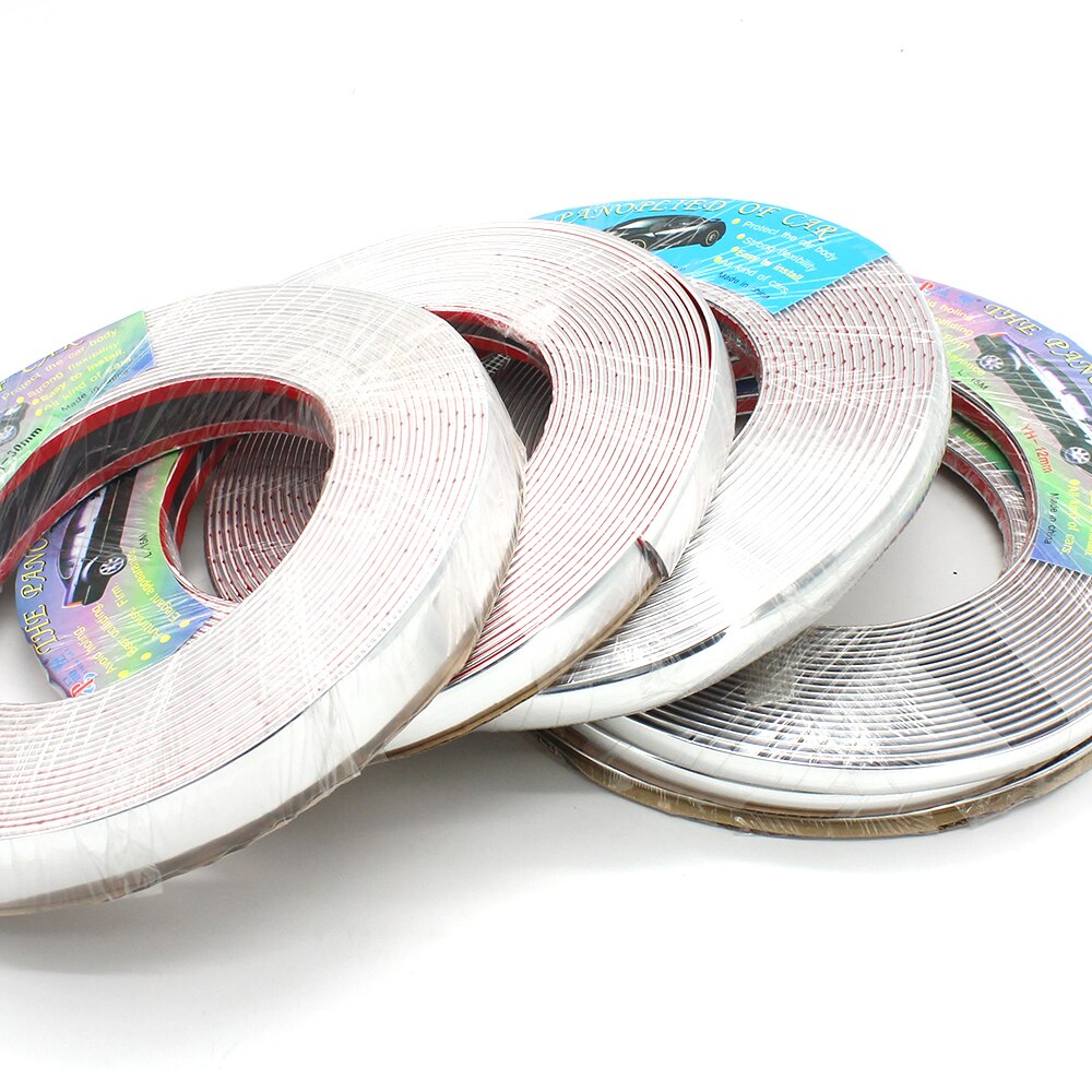 3m-Protector de parachoques para coche, decoración de estilo cromado, tira embellecedora de moldura de 4mm, 8mm, 10mm, 12mm, 15mm, 20mm y 25mm