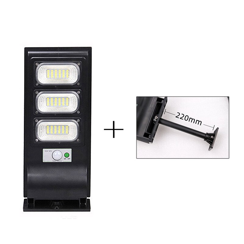 LED solar street light PIR Motion Sensor outdoor Wall Light with pole Adjustable Waterproof IP65 30W Yard Path Home Garden Lamp: 30W with pole