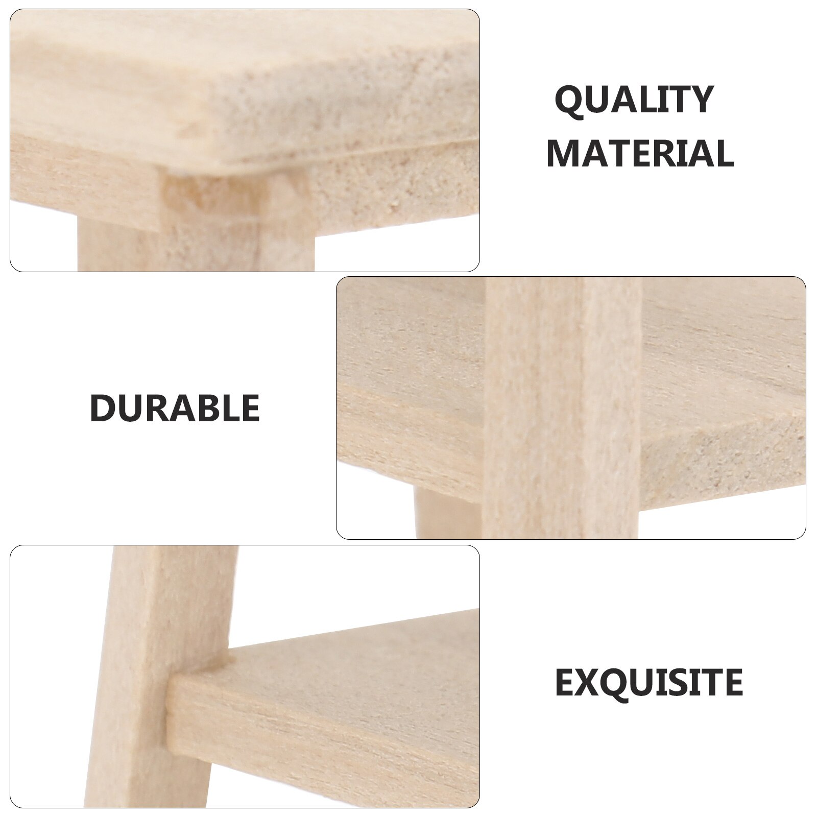 1pc Wooden Mini Furniture Stool Model Wooden Furniture Model Mini House Model Mini Stool Model