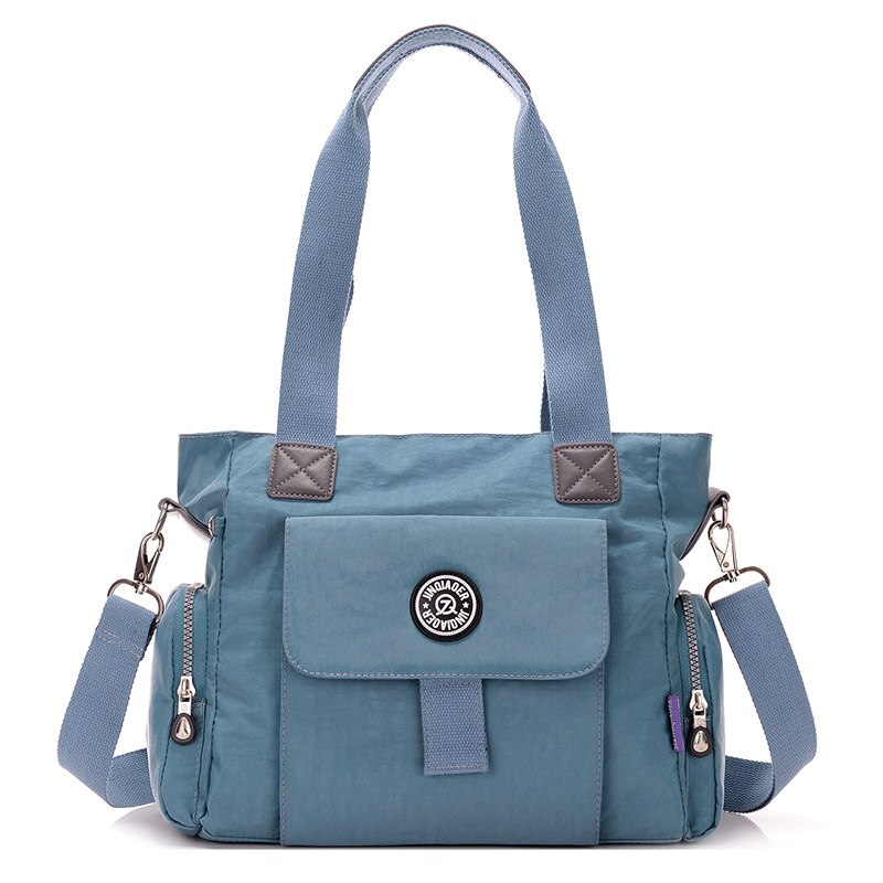 Casual Vrouwen Schouder Nylon Tas Waterdichte Reistas Handtas Shopper Dames Crossbody Tas Luier Messenger Zakken Zakken W694: cigarette grey