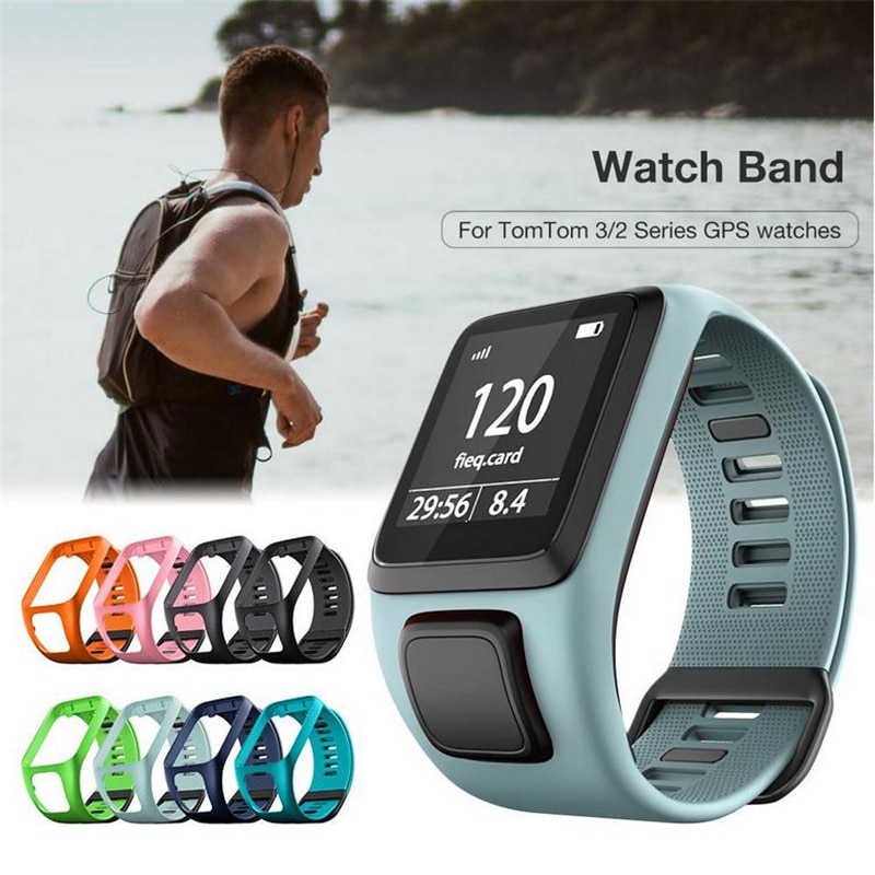 De silicona de correa de reloj correa para TomTom Runner 2 3 chispa 3 GPS reloj deportivo Tom 2 serie 3 de banda inteligente