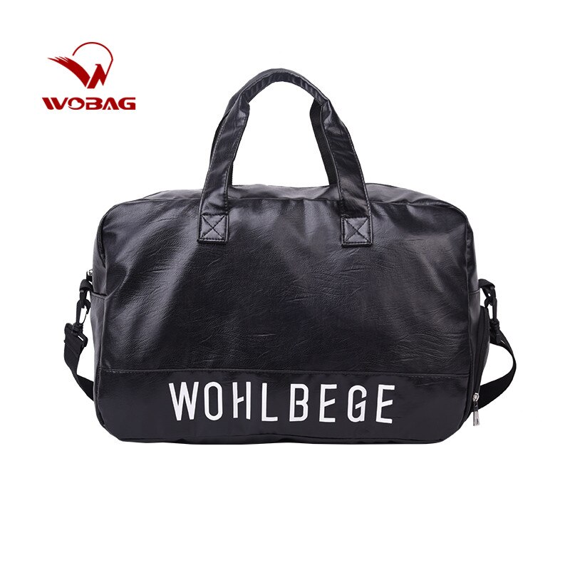 Wobag moda mężczyźni kobiety torby podróżne bagaż wodoodporny walizka worek marynarski duże pojemne torby codzienna torebka ze skóry