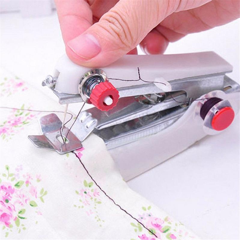 Cute Mini Manual Sewing Machine Portable Simple Operation Sewing Cloth Tool Fabric Handy Needlework Tools