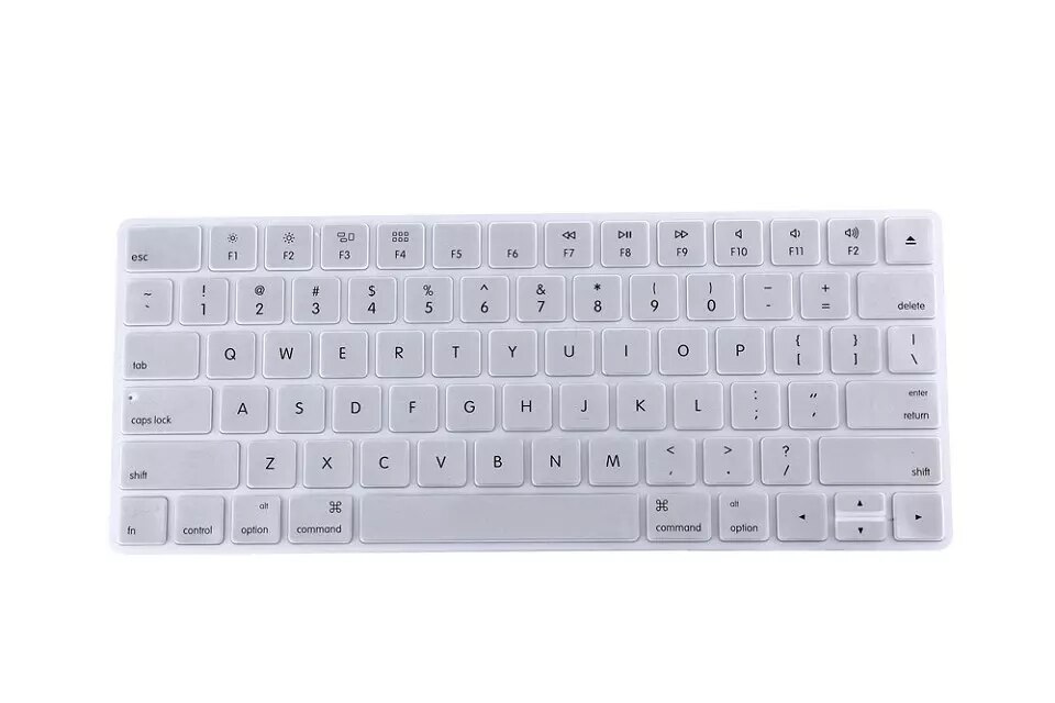 For APPLE Magic Keyboard 2 Wireless Rechargeable US version Latest Model) Silicone Desktop PC Magic Keyboard Cover Skin: silver
