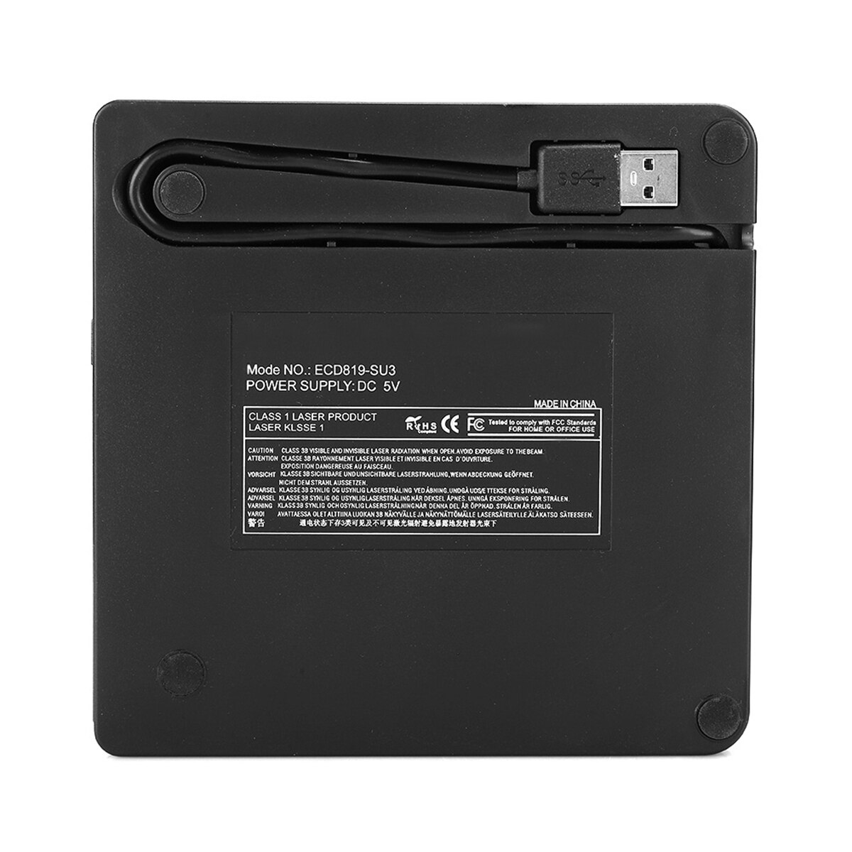 USB3.0 Dvd Writer Aluminium Shell Externe Optische Drives Voor Desktop Notebook Computer (Zilver)