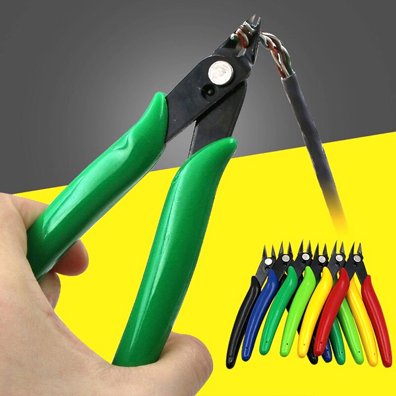 1Pcs Diagonale Tang Wire Cable Cutters Anti-Slip Side Cutters Mini Tang Handgereedschap Diy Tool Model tang