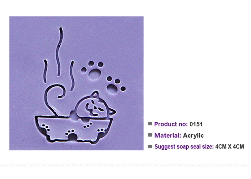 Nicole Acryl Zeep Seal Stamp voor Natuurlijke Handgemaakte Zeep