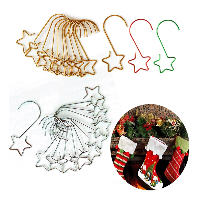 20/40/60Pcs Kerst Ornament S-Vormige Haken Mini Kerstkrans Haken Voor Opknoping Xmas Tree decoratie Metalen