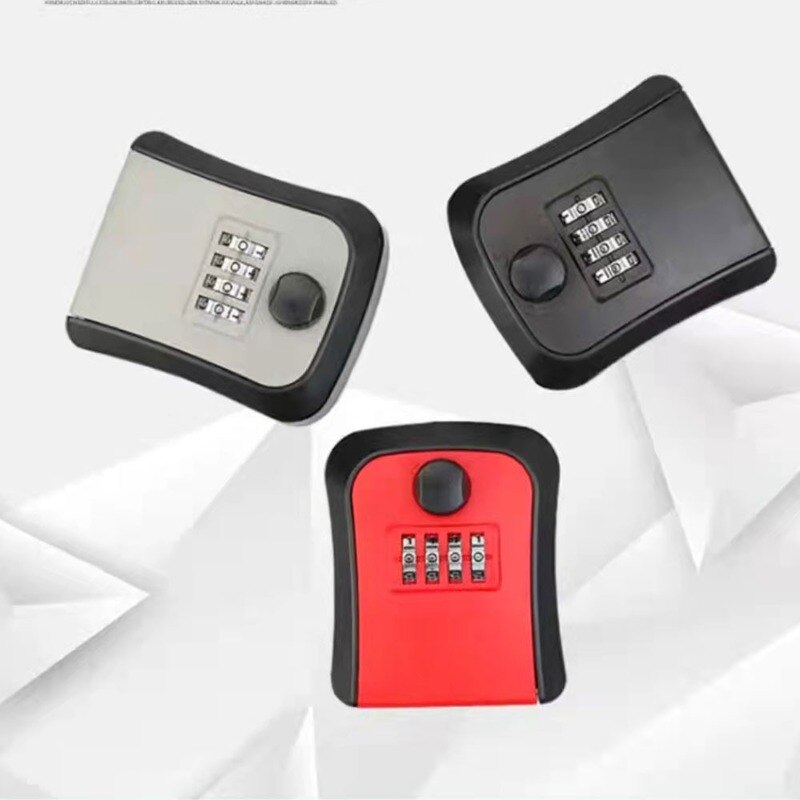 Smart Code Password Key Lock Box Storage Key Wall Mounted Key Safe Box Waterproof Outdoor Keybox 4 Digits Passwords