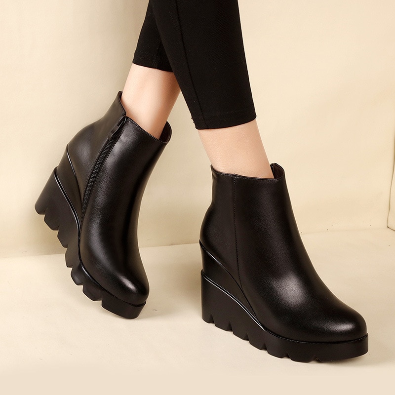 Talons Hauts Bottes De Pluie Femme Talons CompensÃ©s Botte Haute A