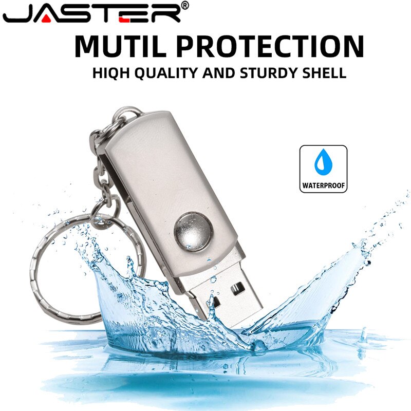 Rvs Usb 2.0 Pen Drive 256Gb 128Gb Usb Flash Drive 16Gb 32Gb 64Gb Pendrive usb Stick Met Sleutelhanger Flash Drive