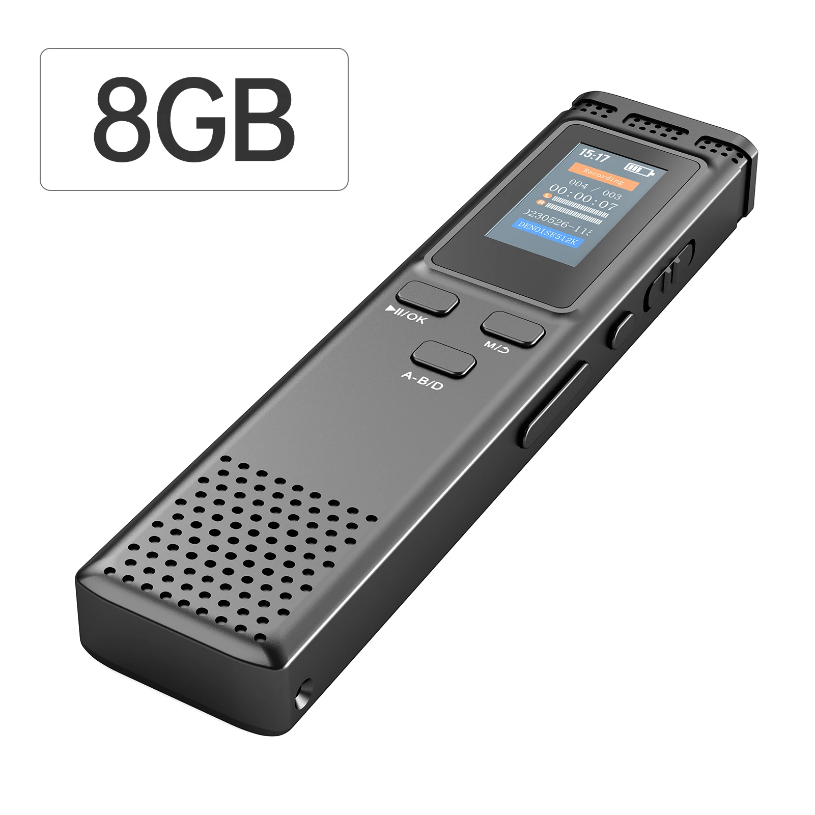 Grabación de Audio activada por voz, reducción de ruido con reproducción, reproductor de música MP3, 288 horas, 64GB/16GB/8GB, grabadora de voz Digital: Marrón