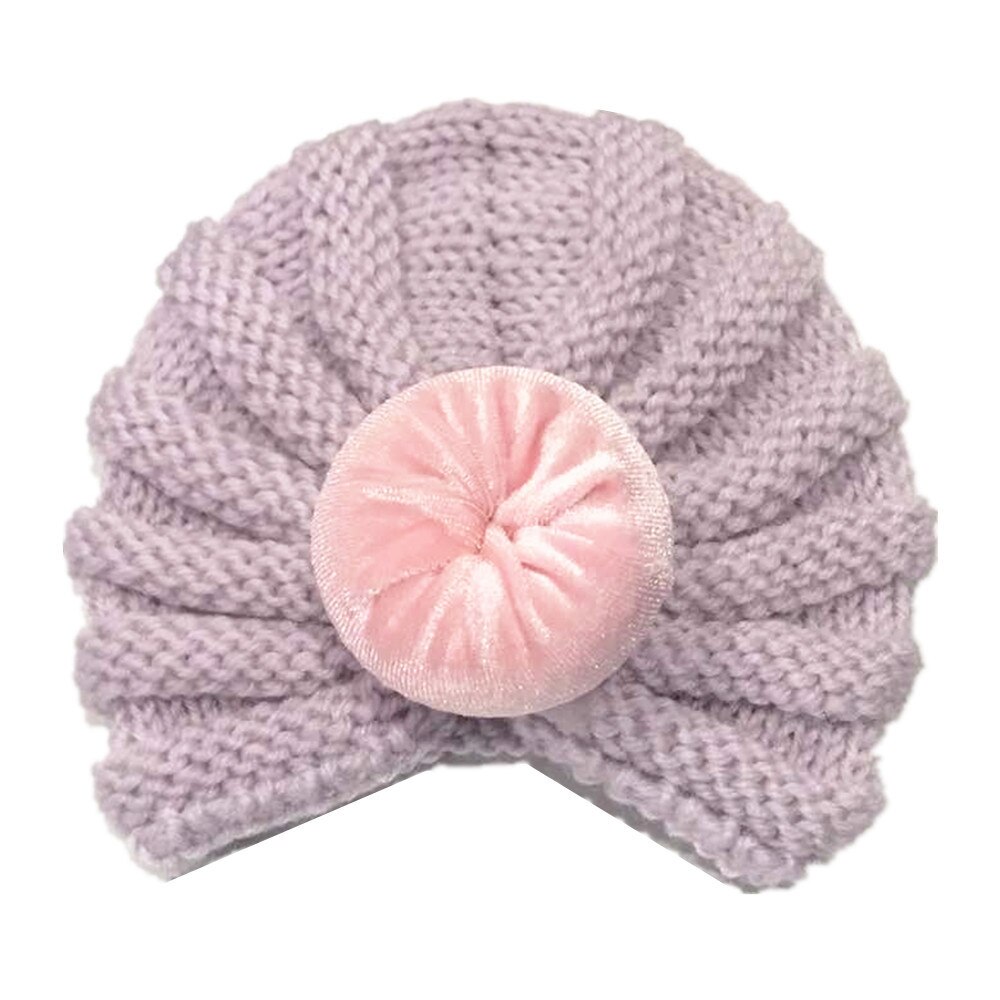 freundlicher nette Hütte Baby feste farbe Krapfen Wolle Hütte Europäischen und Amerikanischen jungen und mädchen zur Seite fahren elastische Hütte: 01