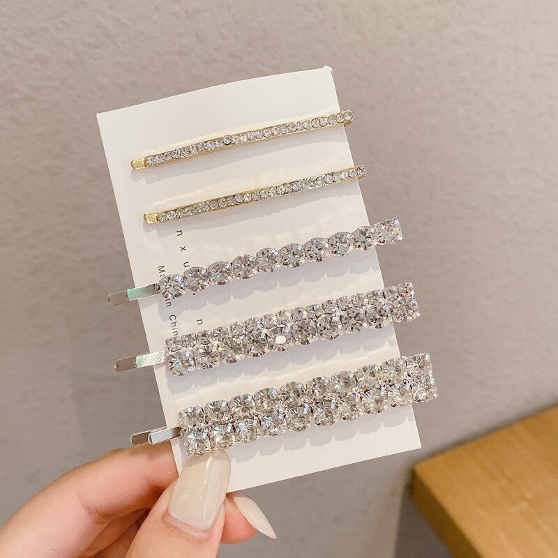 FACEINS Parola delle Donne della Clip di Strass Tornante Femminile Temperamento Coreano Lato Pinze Fata Accessori Per Capelli Top Tornante Jewelryl: 14