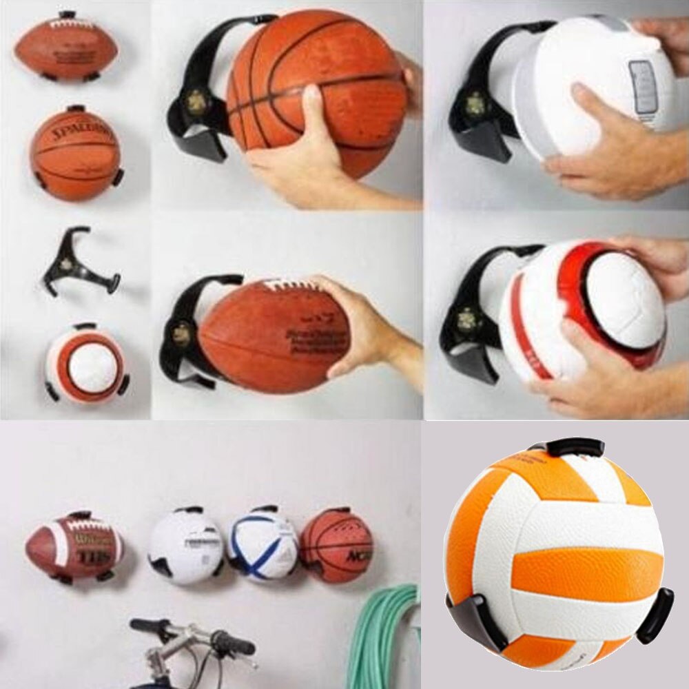 Soporte de pared para fútbol, estante de almacenamiento de baloncesto en GARAJE, soporte de pantalla de bola para baloncesto, voleibol, balón medicinal