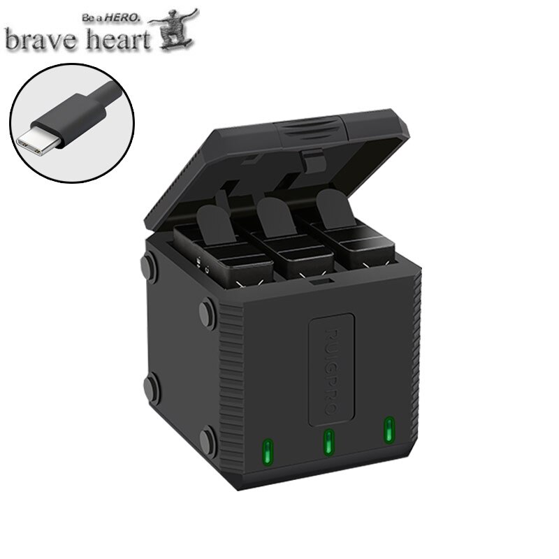 Go Pro Hero 8 Hero 7 Hero8 Zwart Batterij Of Triple Oplader Voor Gopro Hero 8 Camera Batterij Volledige Decode: charger only
