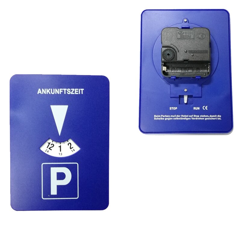 Bil parkering disk timer ur tid display blå plast parkering tid værktøjer bærbar bil parkering timer ur plade