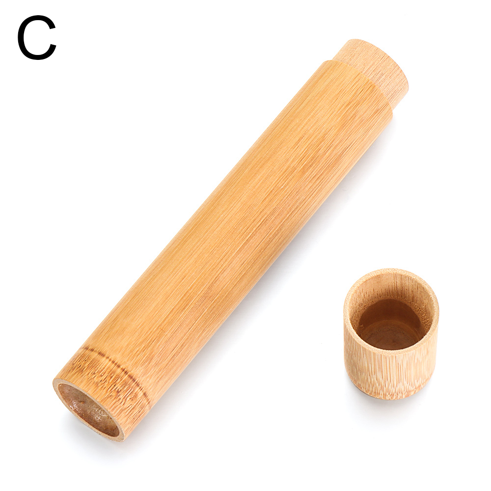 1PC Eco-Friendly Toothbrush Case Nature Bamboo Toothbrush Tube Adult Health Oral Hygiene Travel Portable Toothbrush Holder: Children C