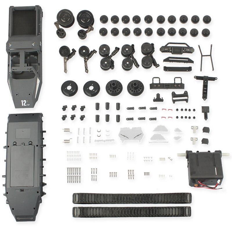Sg 1203 kit versie 1/12 drift rc tank auto off-road truck zonder esc batterij zender ontvanger: Grijs