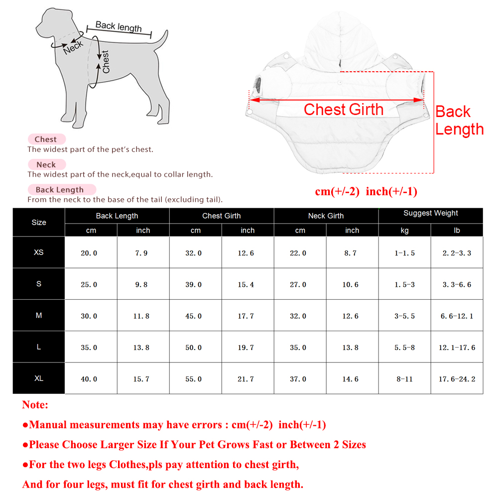 Waterdichte hondenjas, dierenkleding voor kleine en middelgrote honden, hoodies voor puppy's, honden, katten, winter- en herfstjas, chihuahua- en yorkshire-outfits.