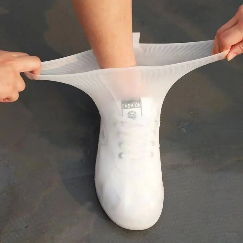 sales】Waterproof silicone shoe cover protector reusable anti-slip wear-resistant rain shoe cover for outdoor rainy days