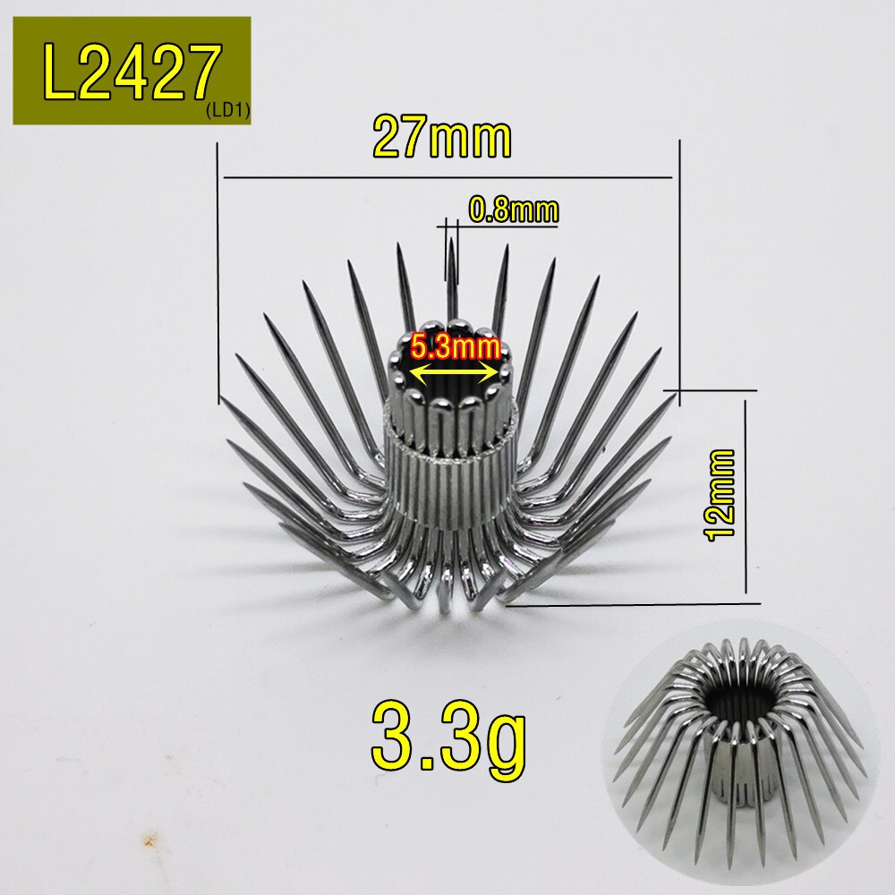 24 pin gancho calamar 10 Uds 20 piezas Uds 50 Uds alambre de acero inoxidable Alambre de gran cebo accesorios gran sepias pulpos atraer herramienta para pesca de mar DIY