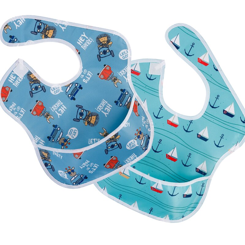 Leuke Baby Waterdichte Slabbetjes 4 Pack Anti Slijtage 100% Polyster Voeden Bib Met Pocket Wasbare Baby Slabbetjes Voor Meisje Jongens baby &#39;S